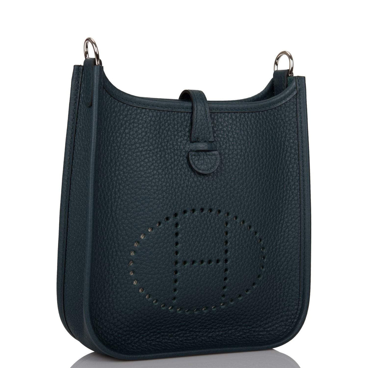 Hermes Vert Cypress Clemence Evelyne TPM Bag Palladium Hardware Hermes
