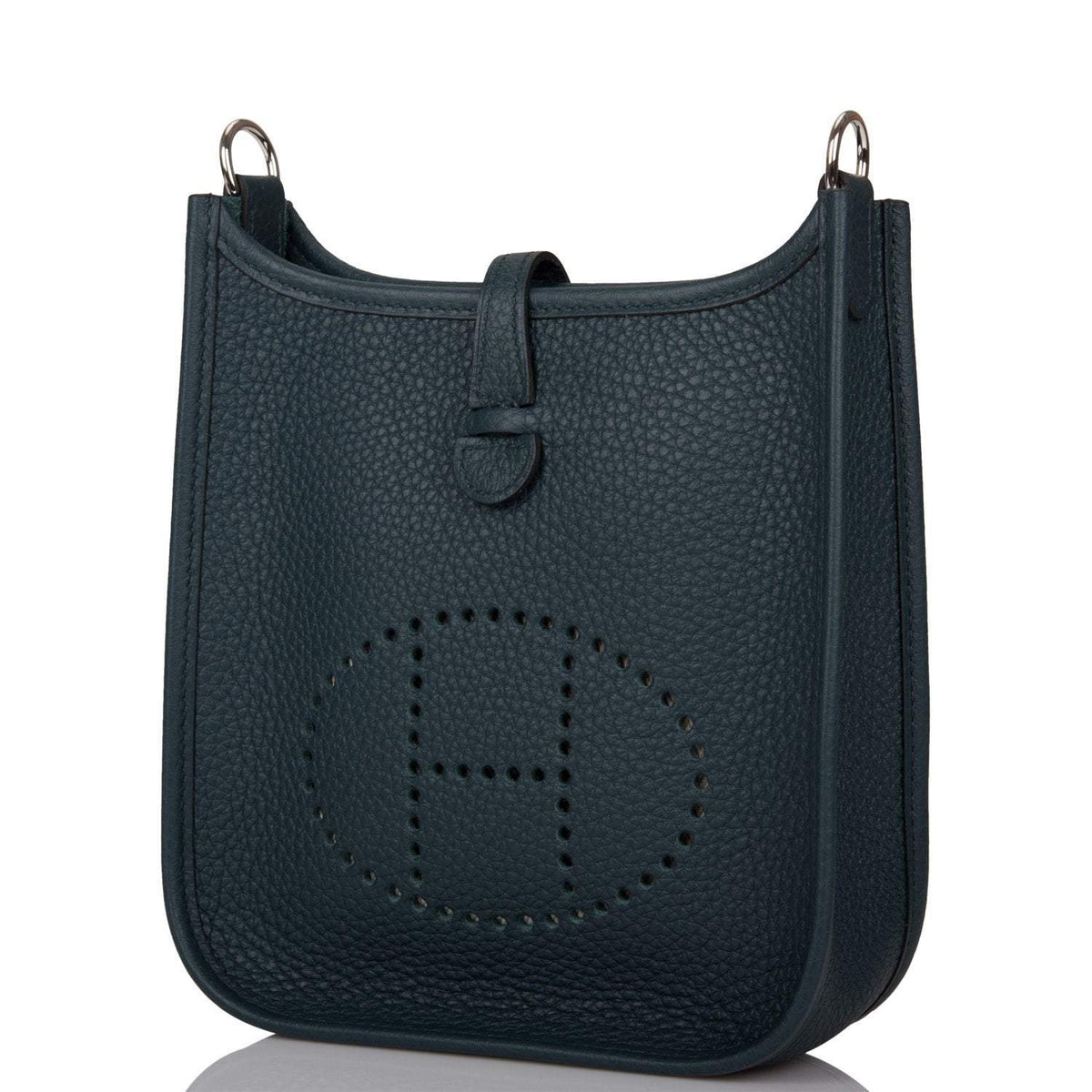 Hermes Vert Cypress Clemence Evelyne TPM Bag Palladium Hardware Hermes
