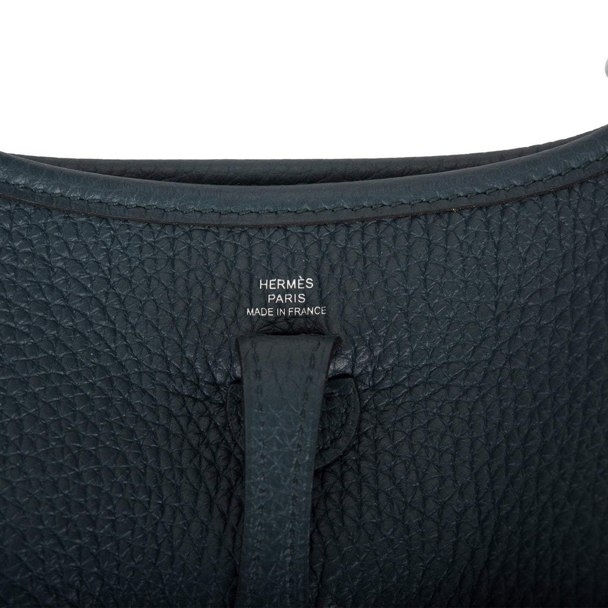 Hermes Vert Cypress Clemence Evelyne TPM Bag Palladium Hardware Hermes