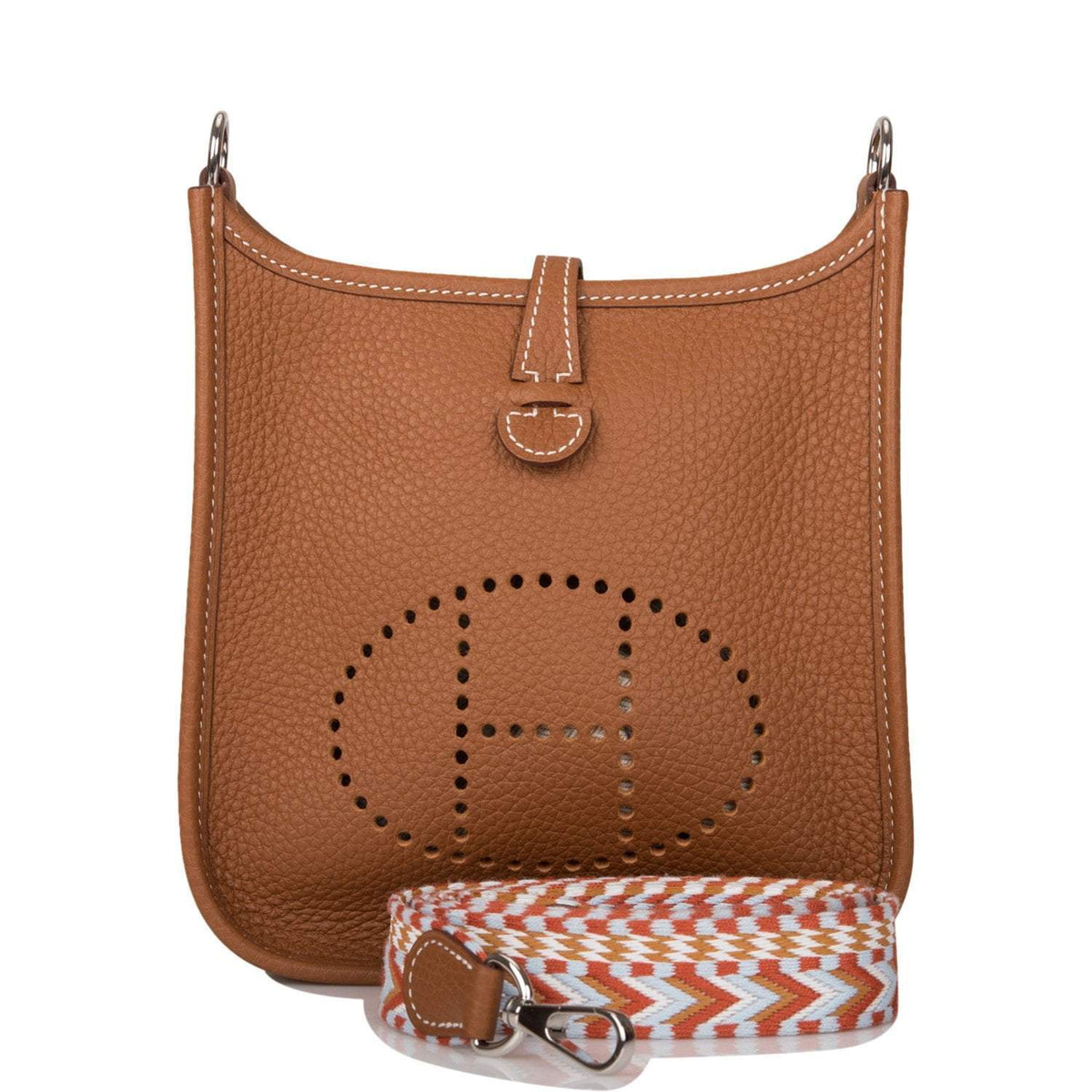 Hermes Gold Clemence Evelyne TPM Bag Palladium Hardware Hermes