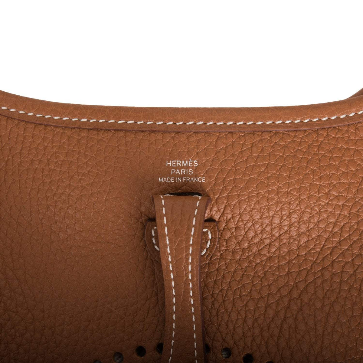 Hermes Gold Clemence Evelyne TPM Bag Palladium Hardware Hermes