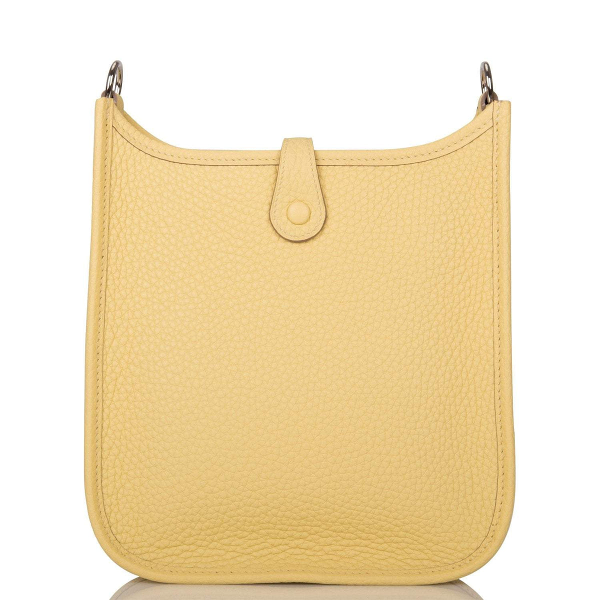 Hermes Jaune Poussin Clemence Evelyne TPM Bag Palladium Hardware BagAg