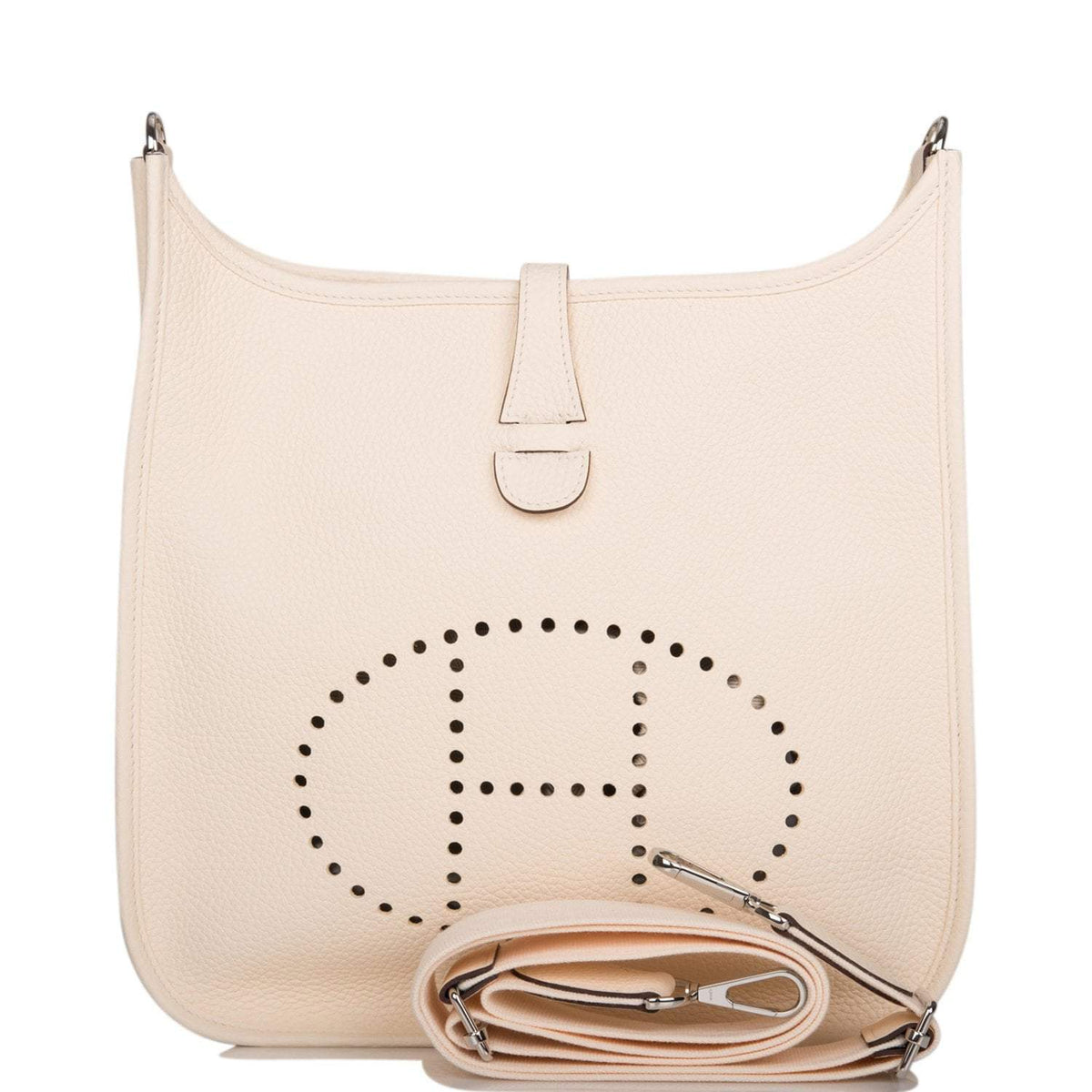 Hermes Nata Clemence Evelyne III PM Bag Palladium Hardware BagAg