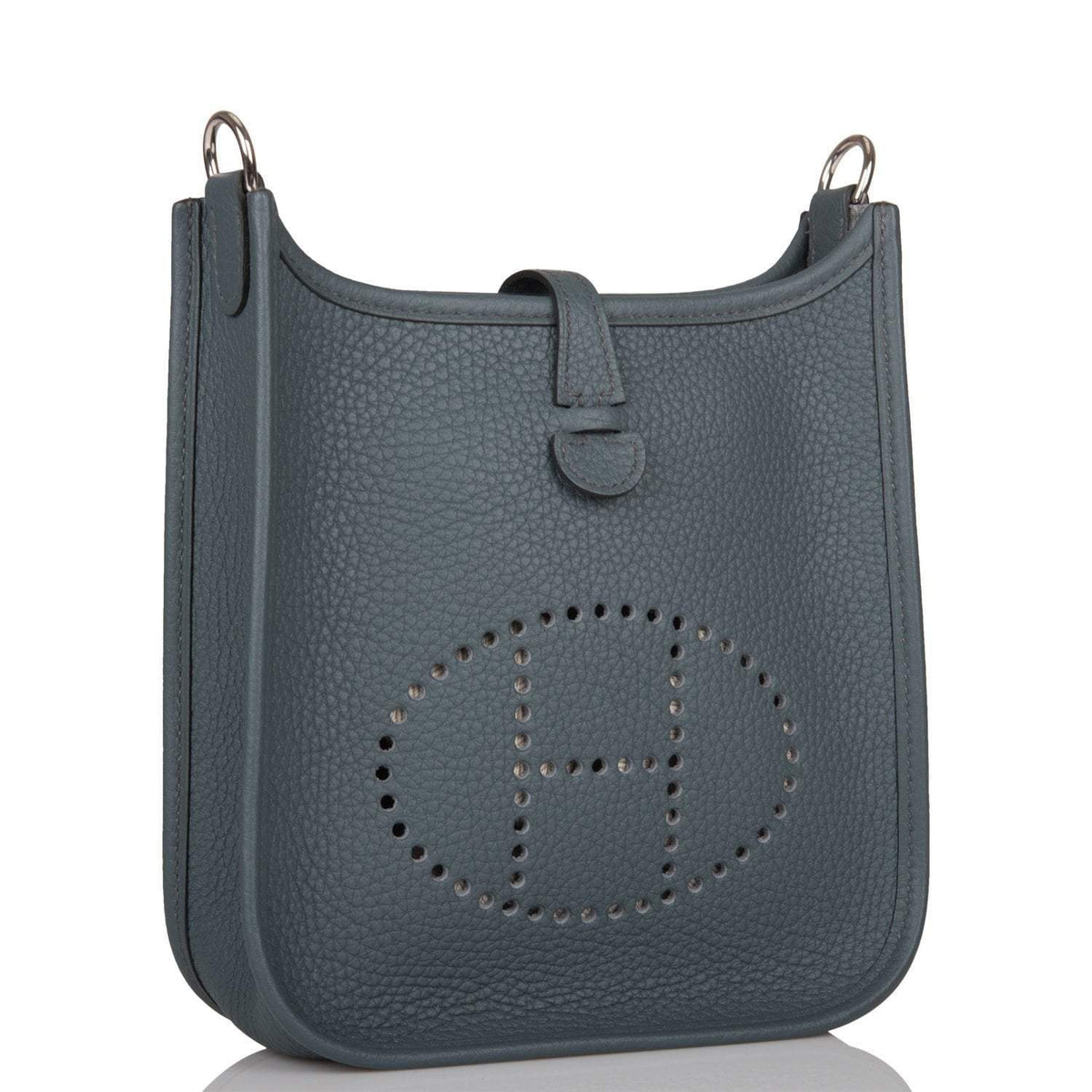 Hermes Bleu Orage Clemence Evelyne TPM Bag Palladium Hardware BagAg