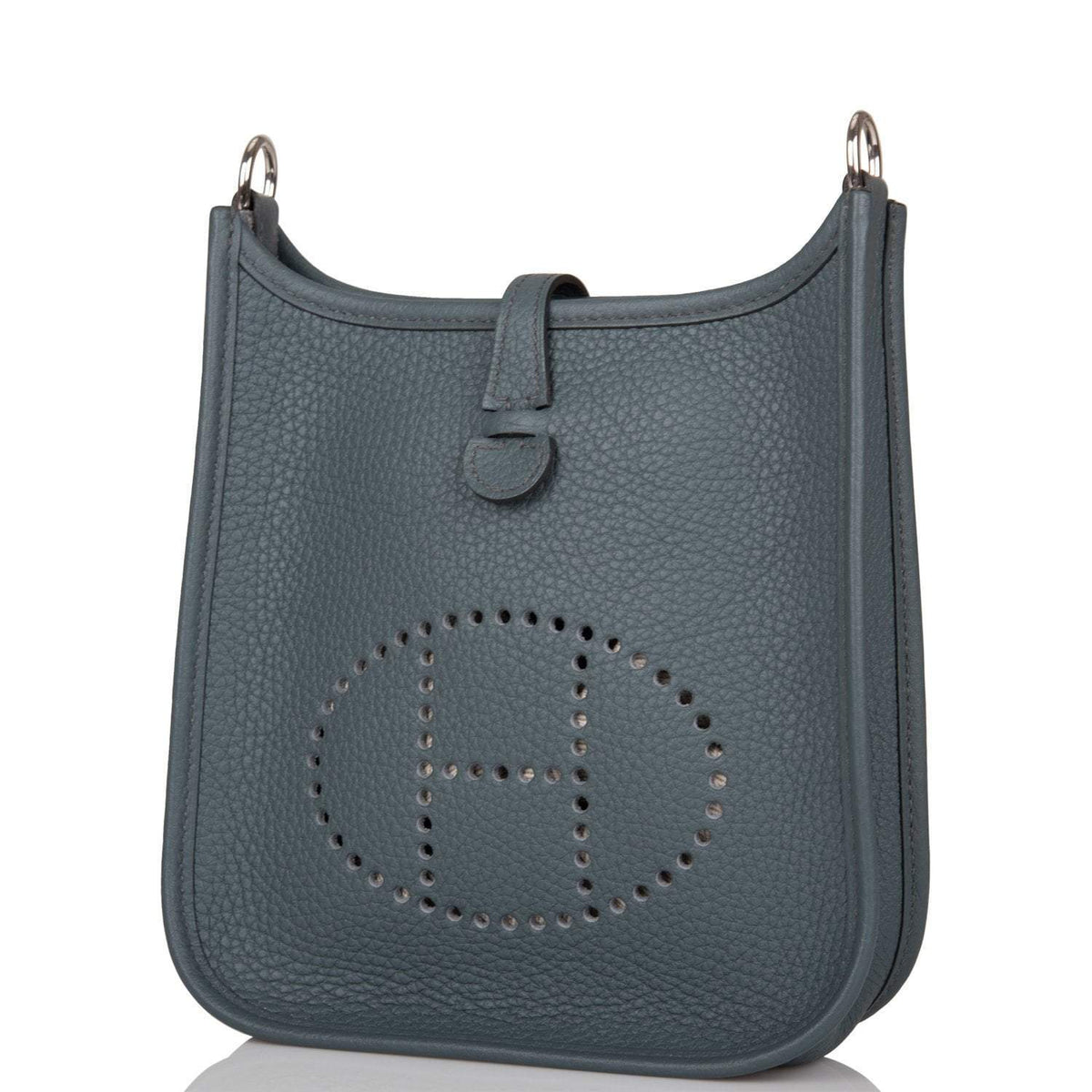 Hermes Bleu Orage Clemence Evelyne TPM Bag Palladium Hardware BagAg