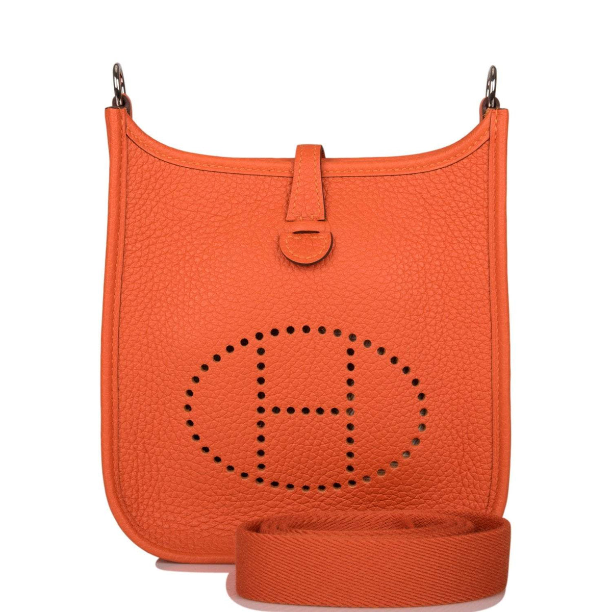 Hermes Feu Clemence Evelyne TPM Bag Palladium Hardware BagAg