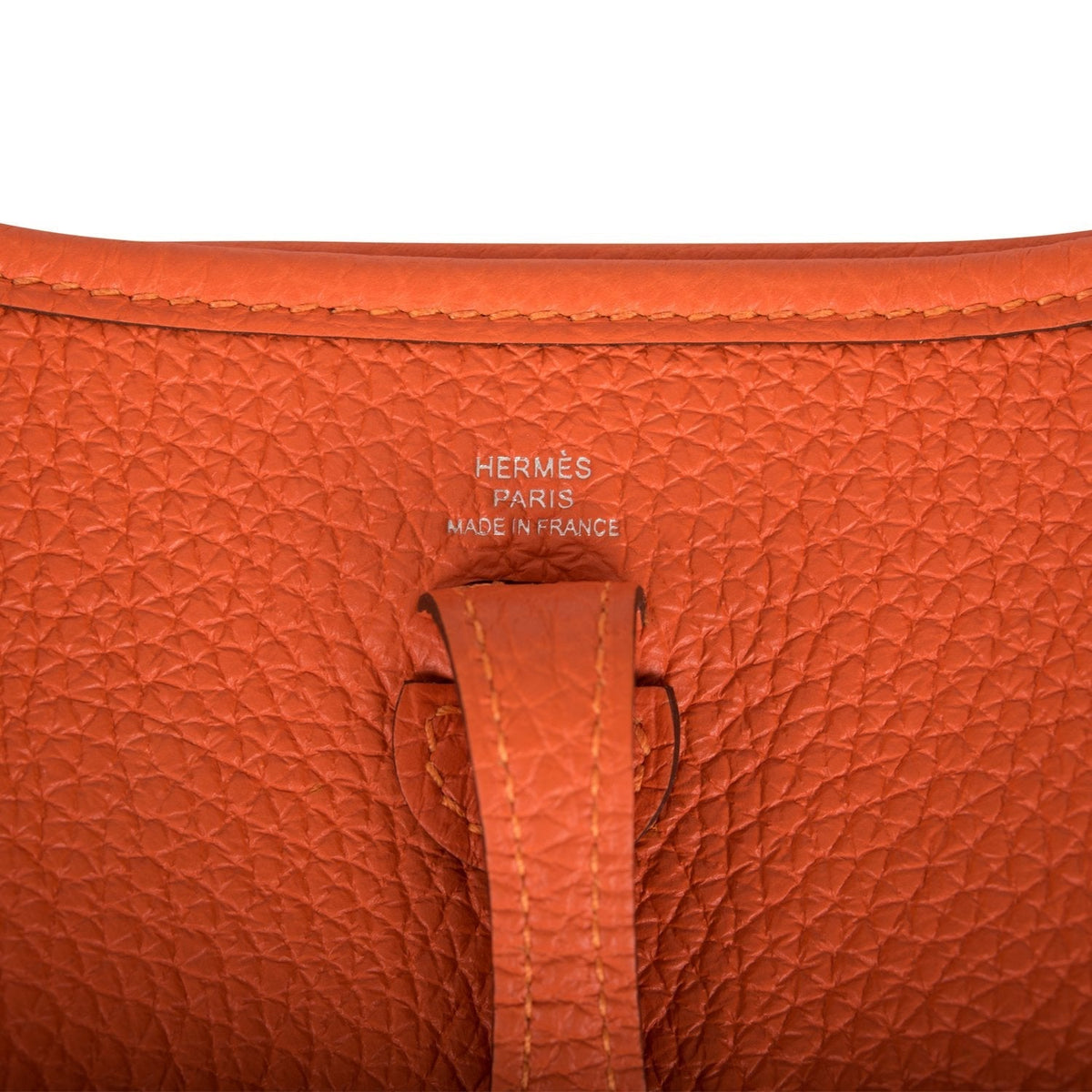 Hermes Feu Clemence Evelyne TPM Bag Palladium Hardware BagAg