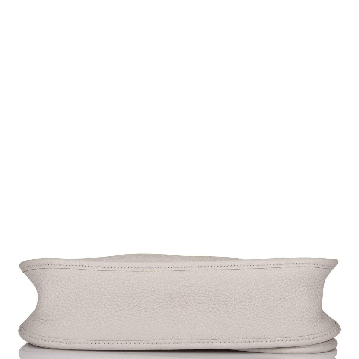 Hermes Gris Perle Clemence Evelyne III PM Bag Palladium Hardware BagAg