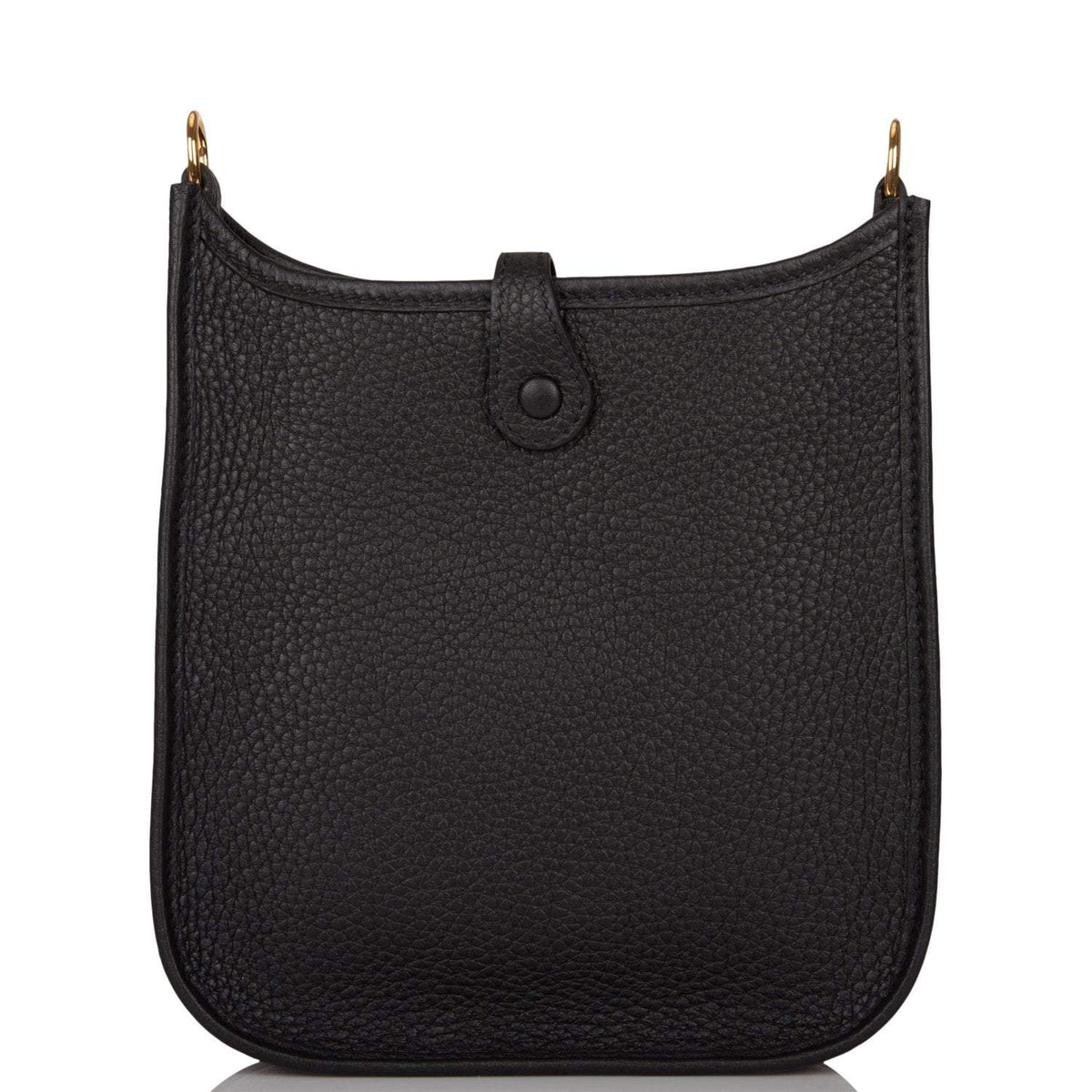 Hermes Black Clemence Evelyne TPM Bag Gold Hardware BagAg