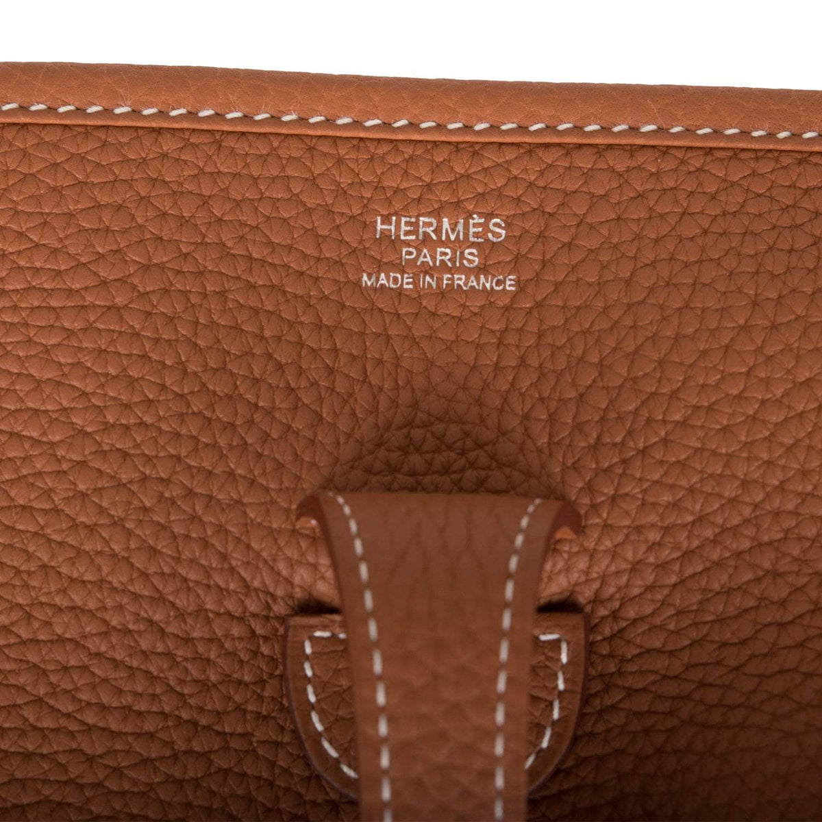 Hermes Gold Clemence Evelyne III PM Bag Palladium Hardware BagAg
