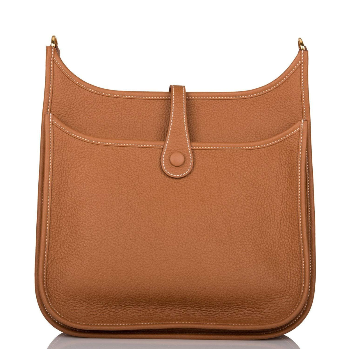 Hermes Gold Clemence Evelyne III PM Bag Gold Hardware BagAg