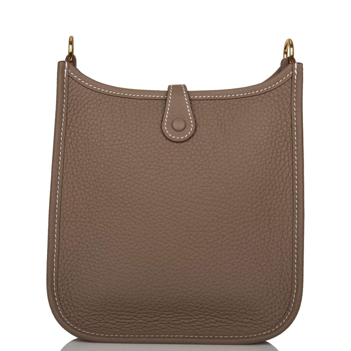 Hermes Evelyne TPM Etoupe Clemence Bag Gold Hardware Hermes