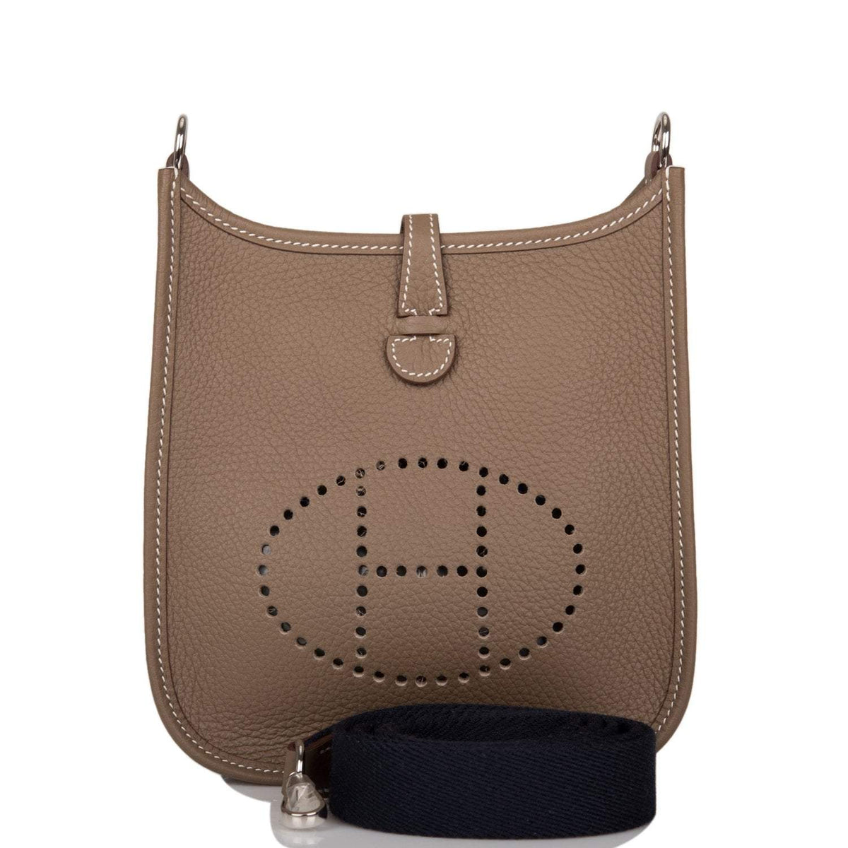 Hermes Evelyne TPM Etoupe Clemence Bag Palladium Hardware Hermes