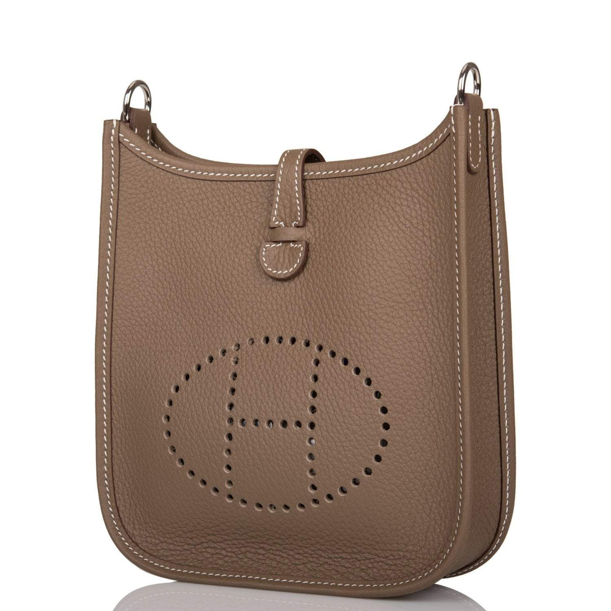 Hermes Evelyne TPM Etoupe Clemence Bag Palladium Hardware Hermes
