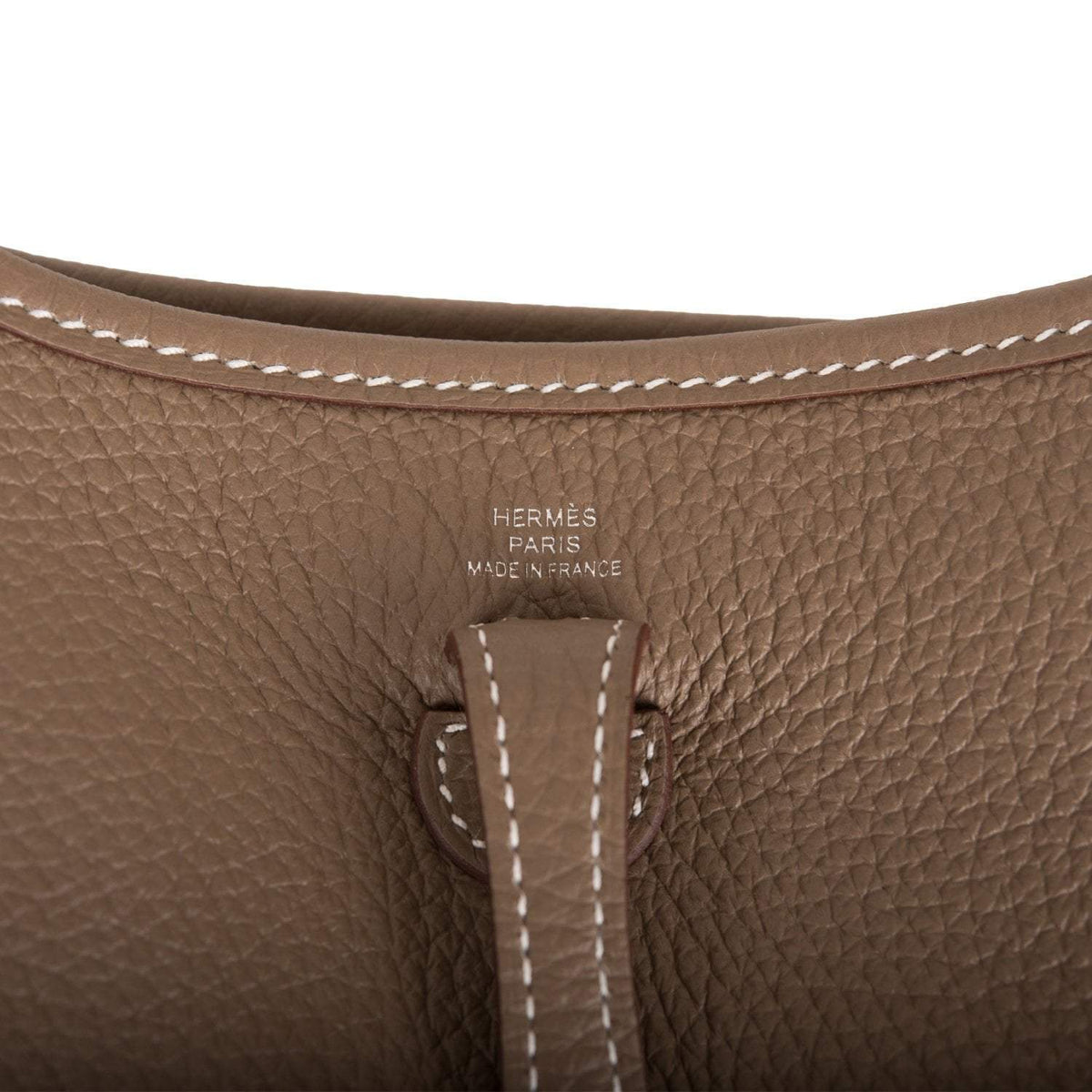 Hermes Evelyne TPM Etoupe Clemence Bag Palladium Hardware Hermes