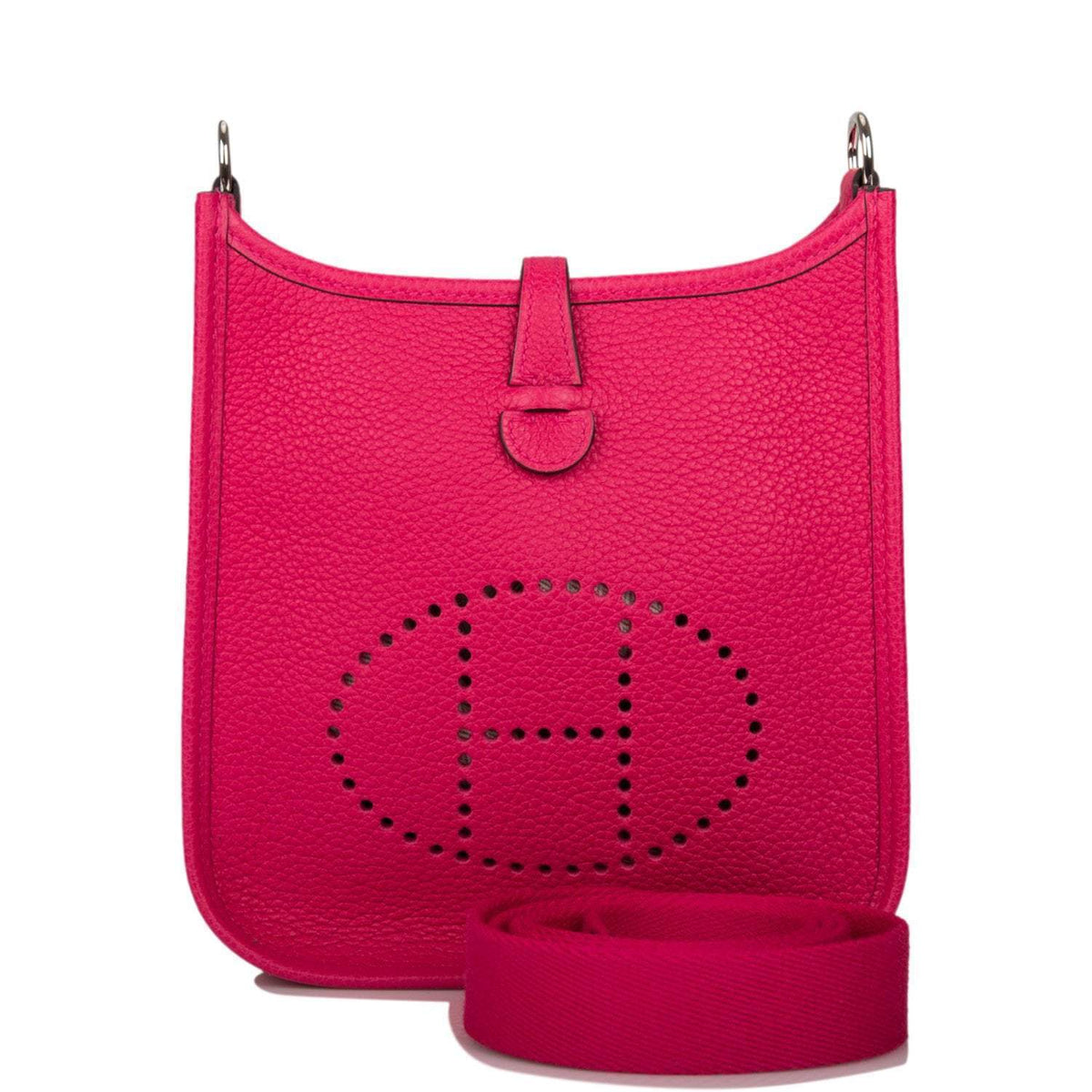 Hermes Rose Mexico Clemence Evelyne TPM Bag Palladium Hardware Hermes