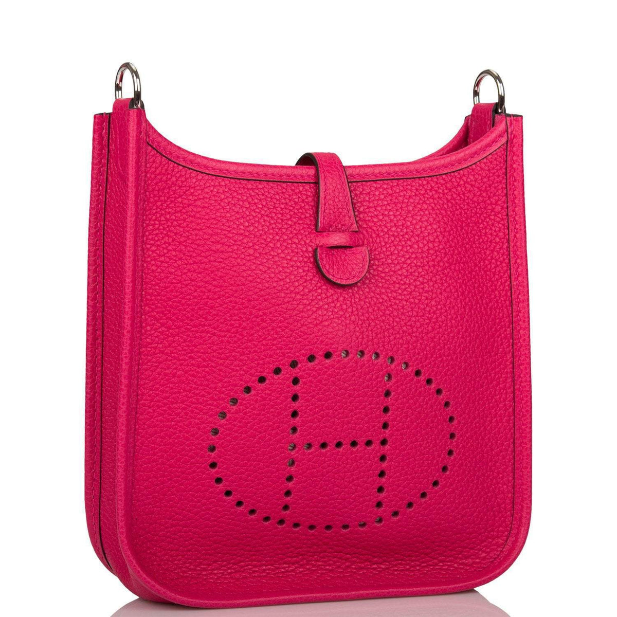 Hermes Rose Mexico Clemence Evelyne TPM Bag Palladium Hardware Hermes