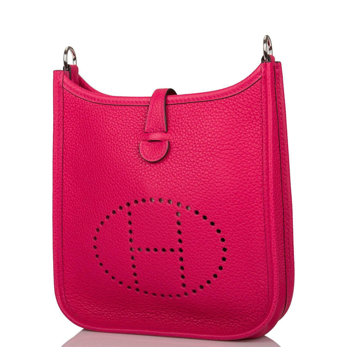 Hermes Rose Mexico Clemence Evelyne TPM Bag Palladium Hardware Hermes