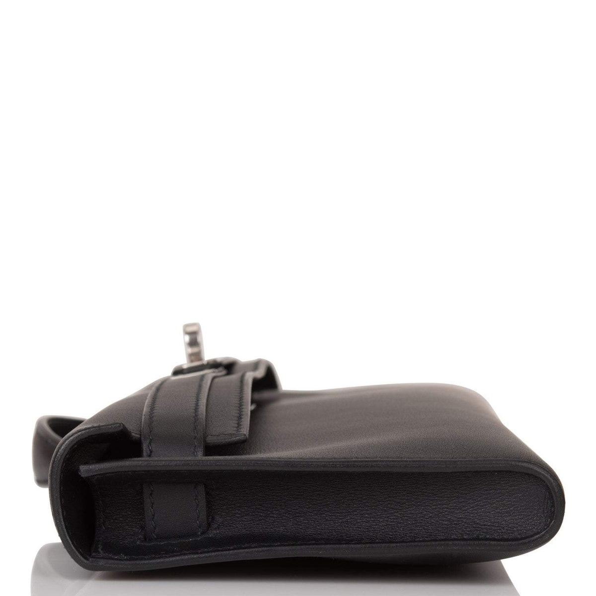 Hermes Black Swift Kelly Cut Palladium Hardware BagAg
