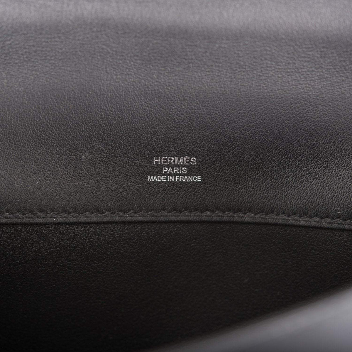 Hermes Black Swift Kelly Cut Palladium Hardware BagAg