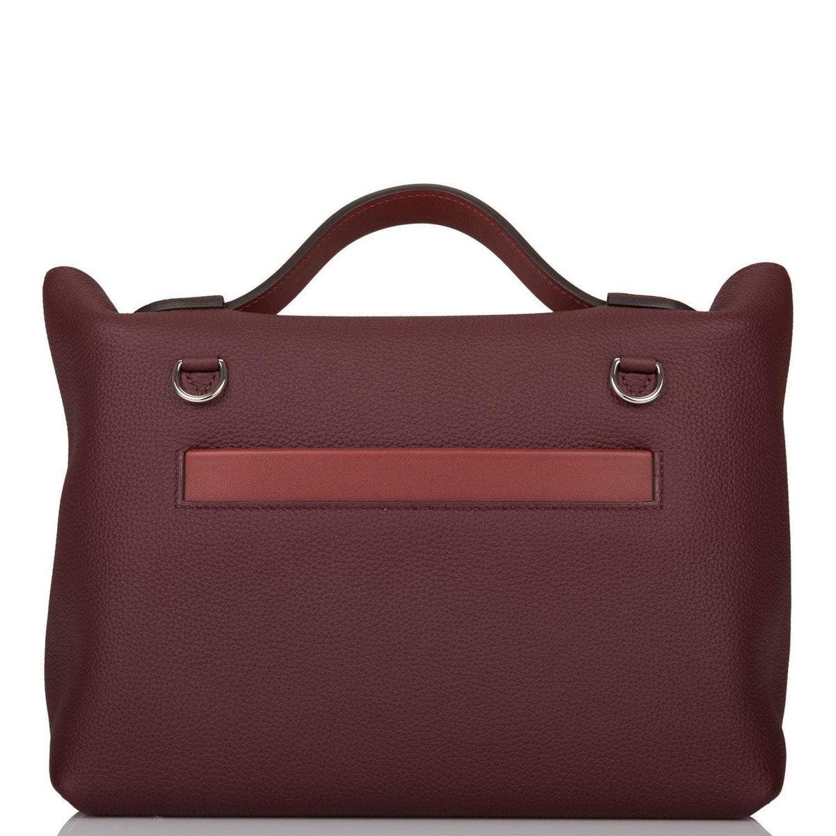 Hermes Bordeaux and Rouge H 24/24 Bag 29cm Palladium Hardware BagAg