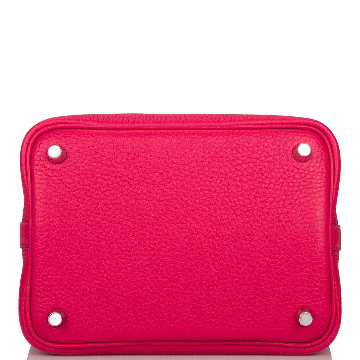 Hermes Rose Mexico Clemence Picotin Lock 18cm Palladium Hardware BagAg
