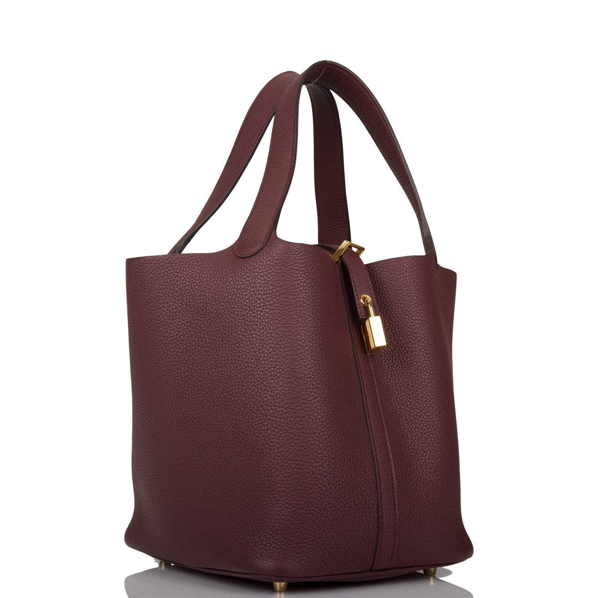 Hermes Bordeaux Maurice Picotin Lock 22cm Gold Hardware BagAg