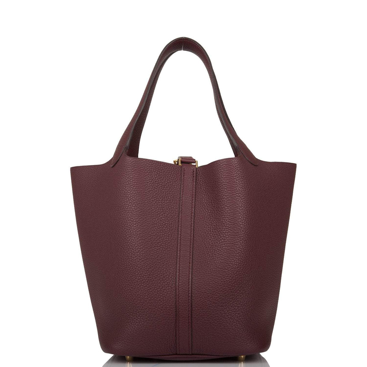 Hermes Bordeaux Maurice Picotin Lock 22cm Gold Hardware BagAg