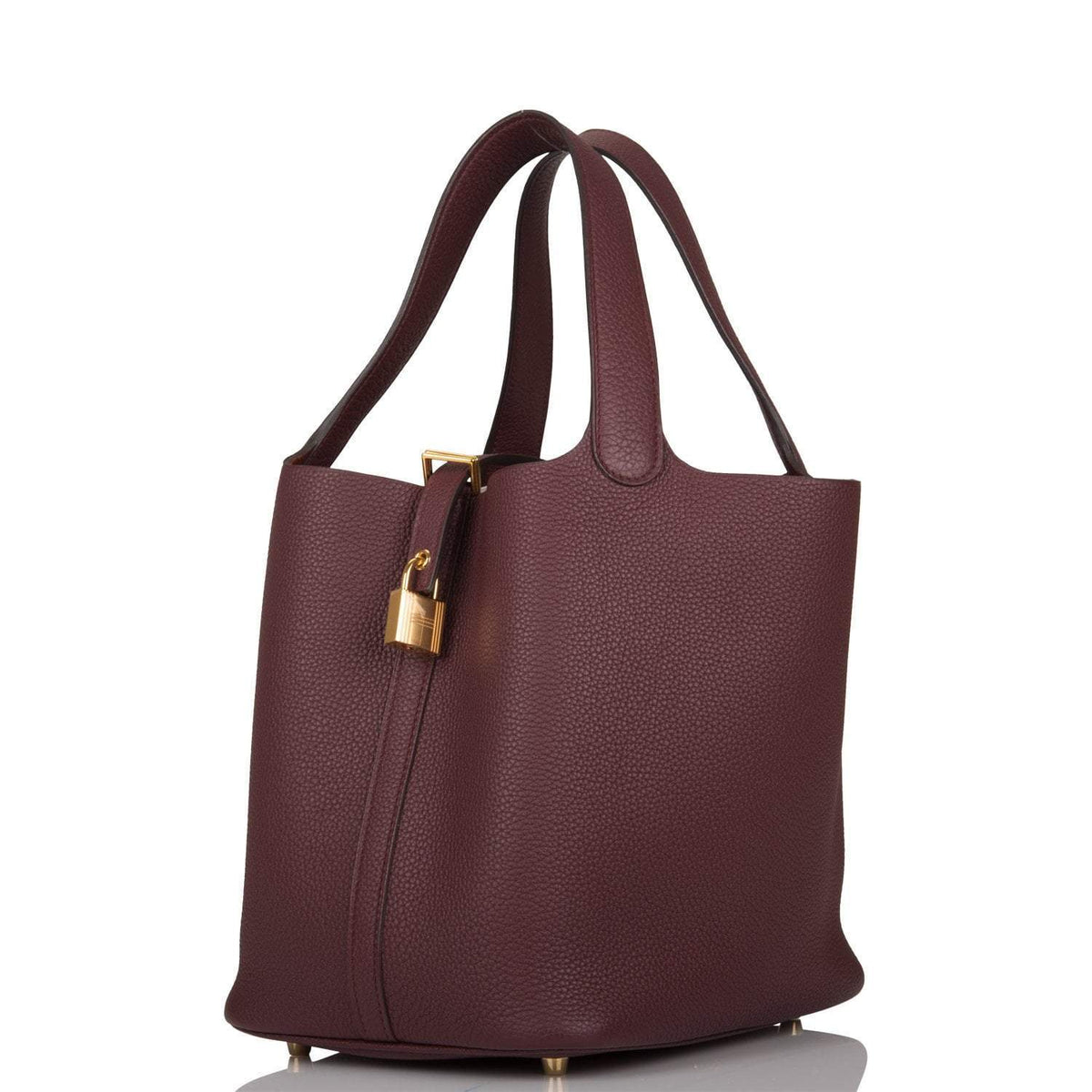 Hermes Bordeaux Maurice Picotin Lock 22cm Gold Hardware BagAg