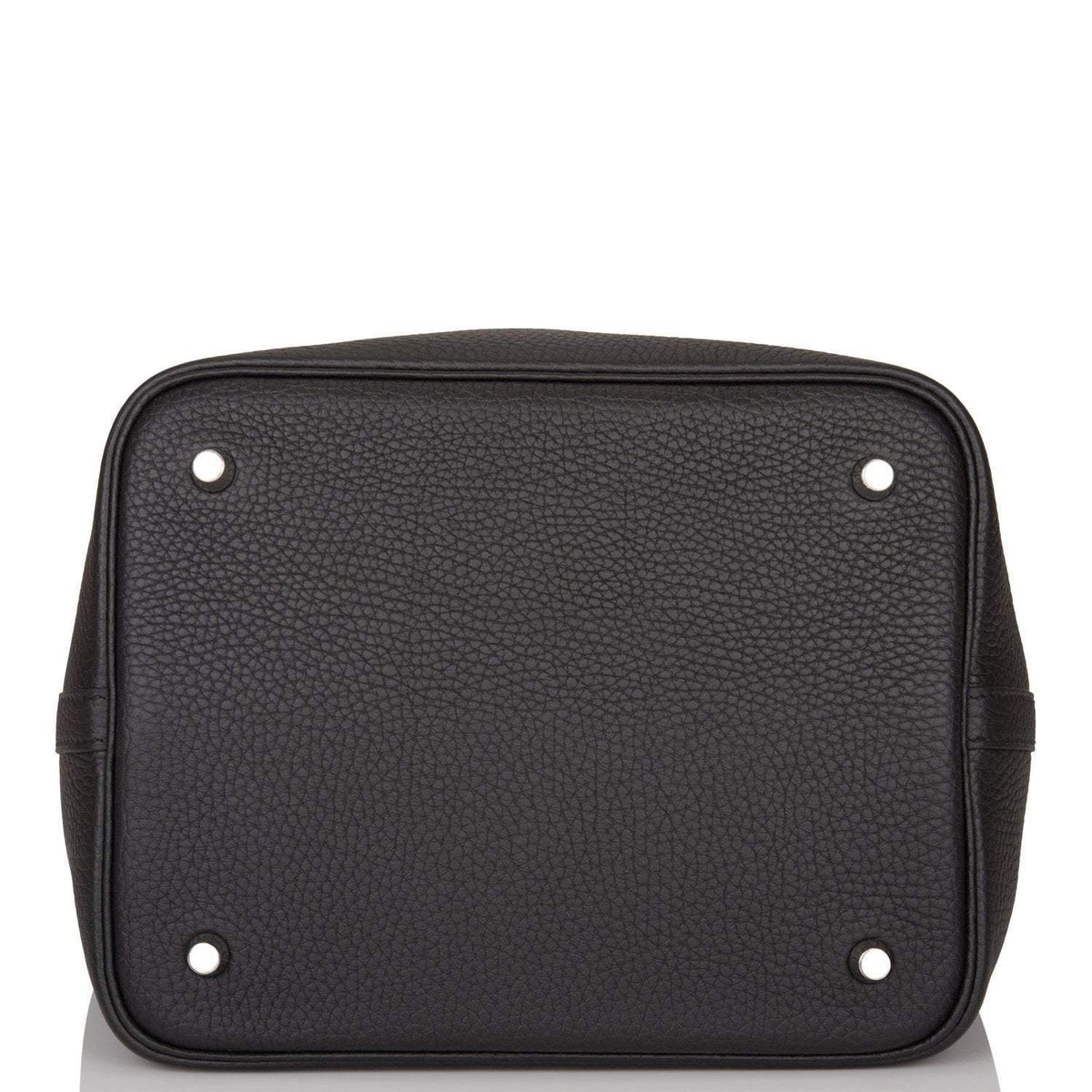 Hermes Black Clemence Picotin Lock 22cm Palladium Hardware BagAg