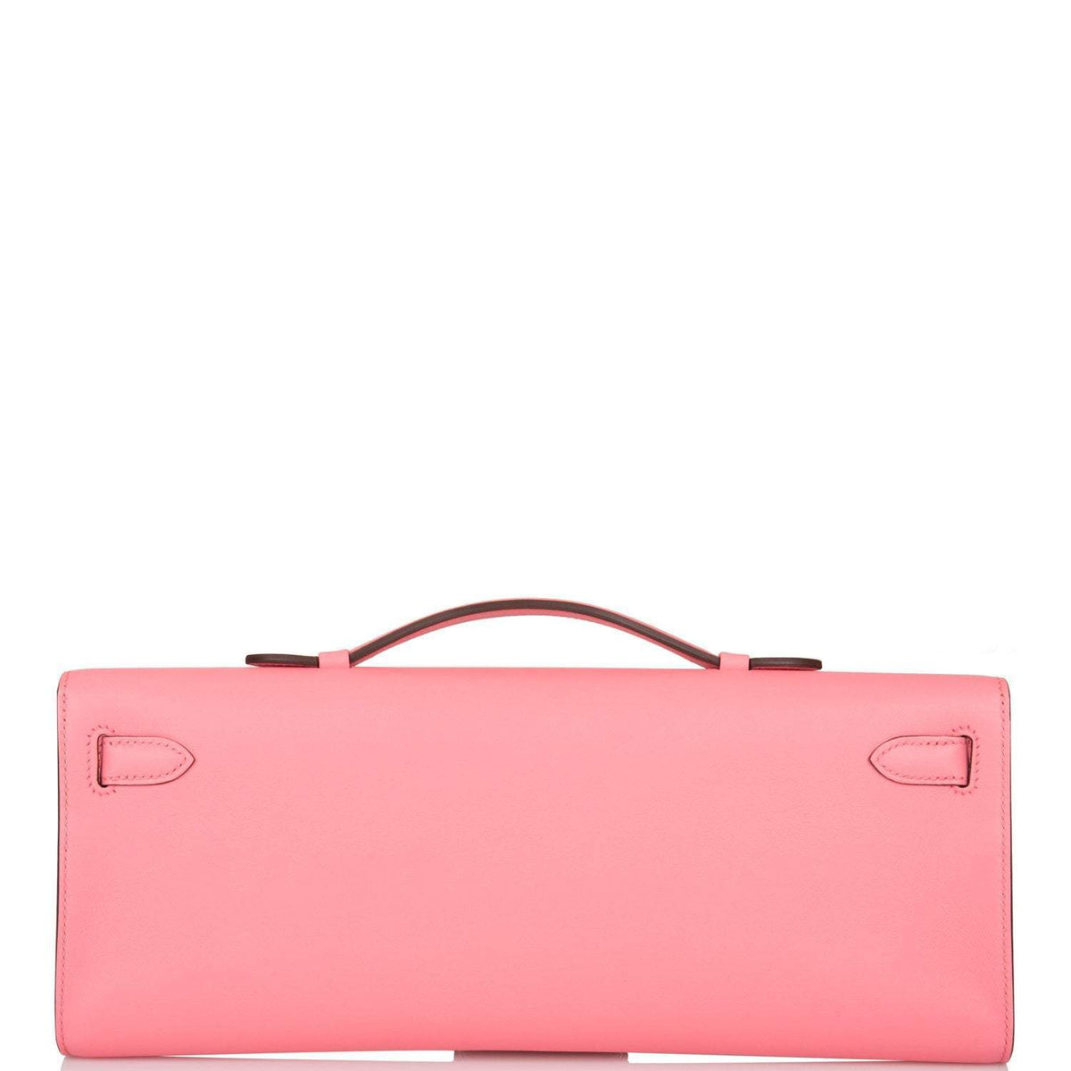 Hermes Rose D'ete Swift Kelly Cut Palladium Hardware Crowned Bag