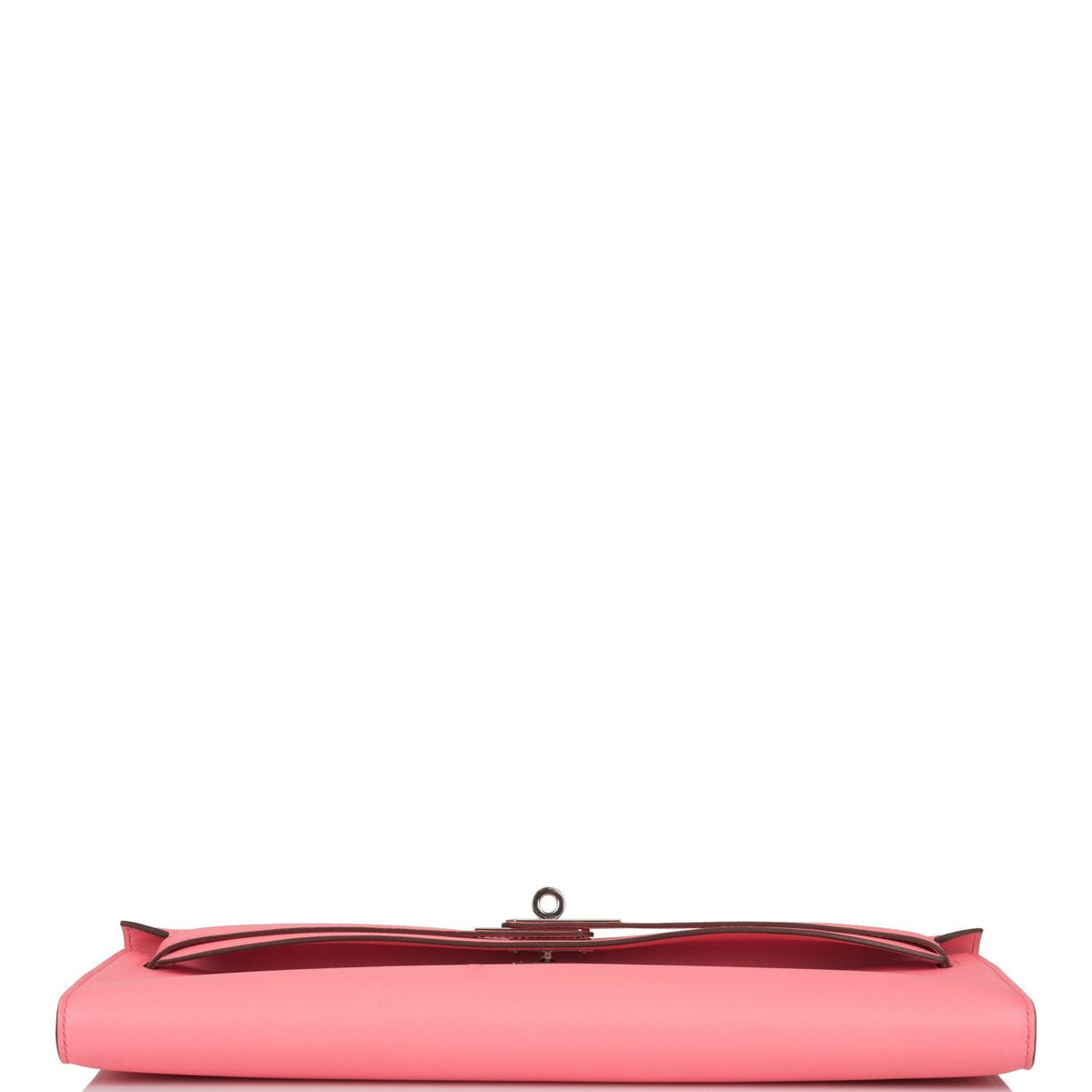 Hermes Rose D'ete Swift Kelly Cut Palladium Hardware Crowned Bag