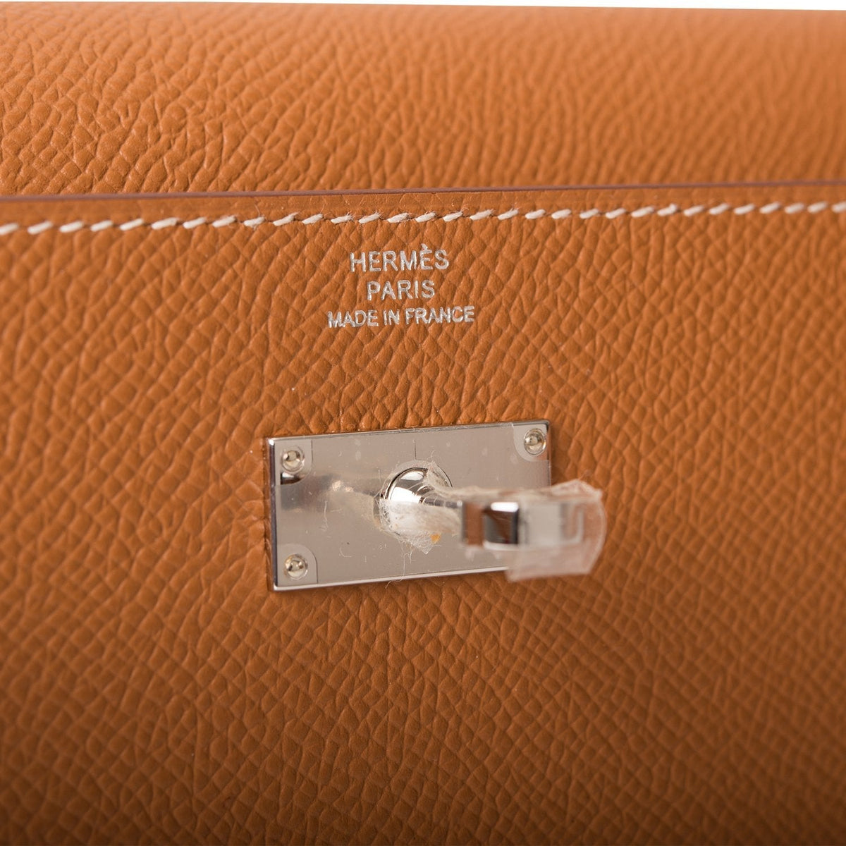 Hermes Gold Epsom Kelly Wallet To Go Palladium Hardware BagAg