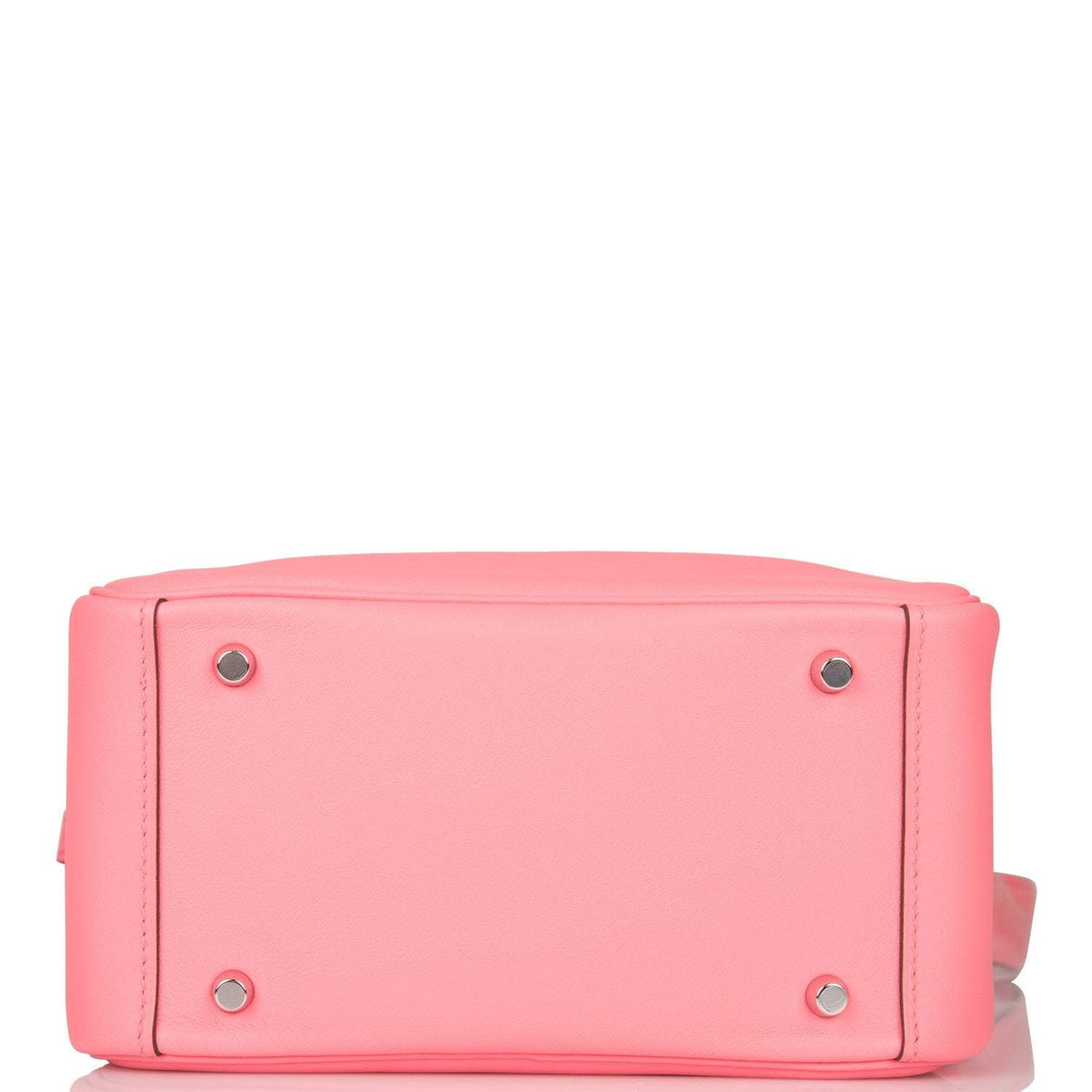 Hermes Rose D'Ete Swift Mini Lindy Palladium Hardware Crowned Bag