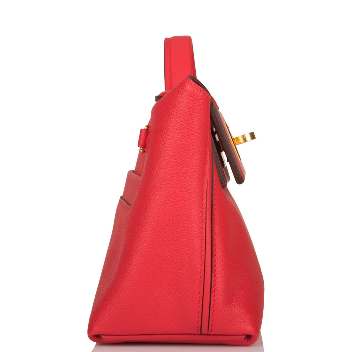 Hermes Rouge de Coeur Evercolor and Swift Mini 24/24 Bag Gold Hardware Crowned Bag