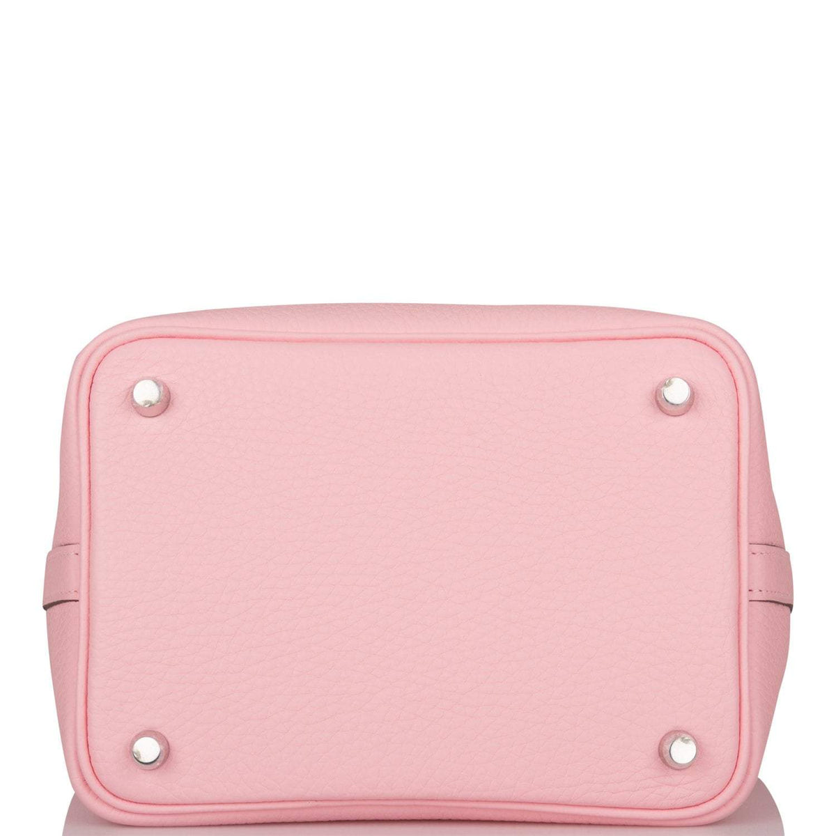Hermes Rose Sakura Clemence Picotin Lock 18cm Palladium Hardware BagAg