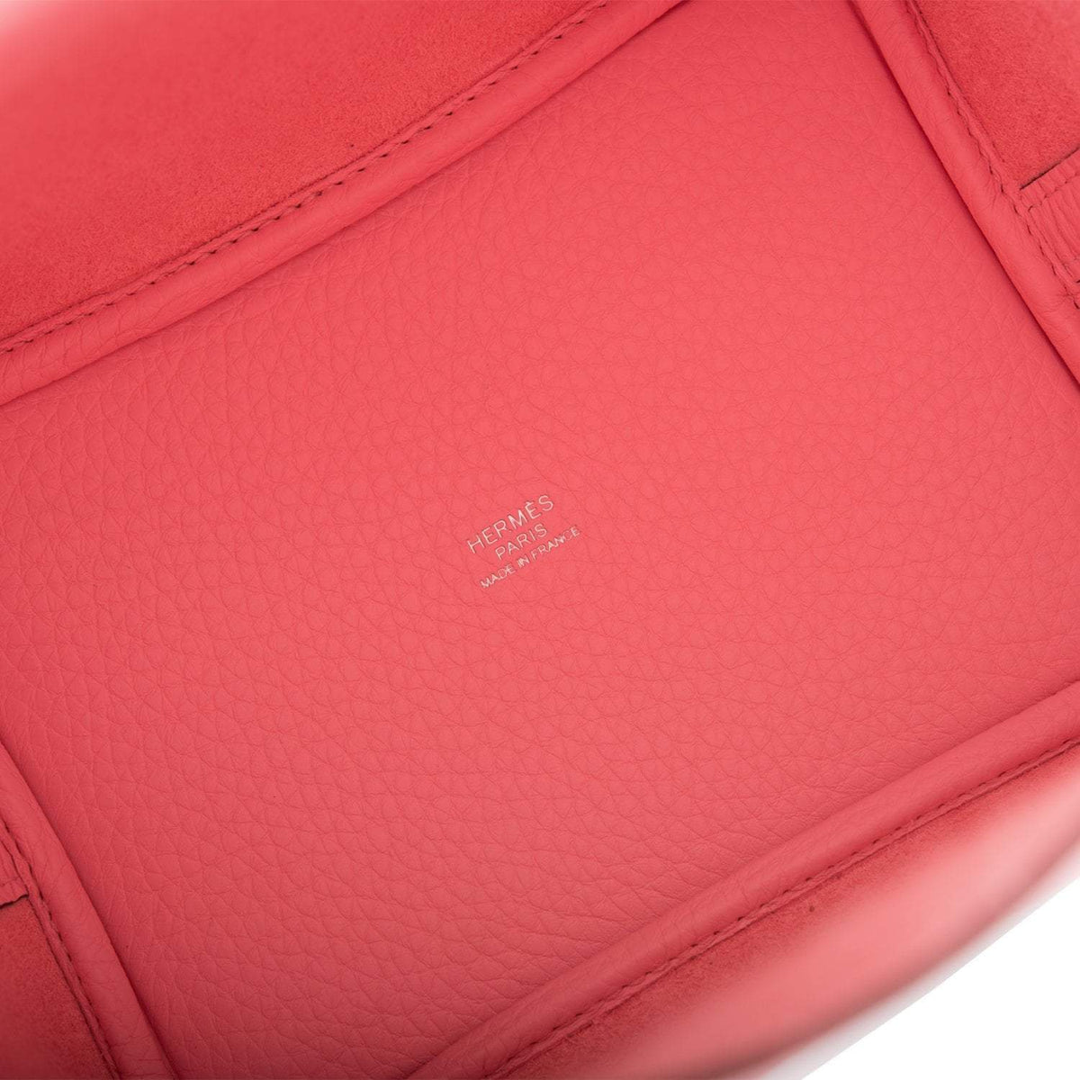 Hermes Rose Sakura Clemence Picotin Lock 18cm Palladium Hardware BagAg