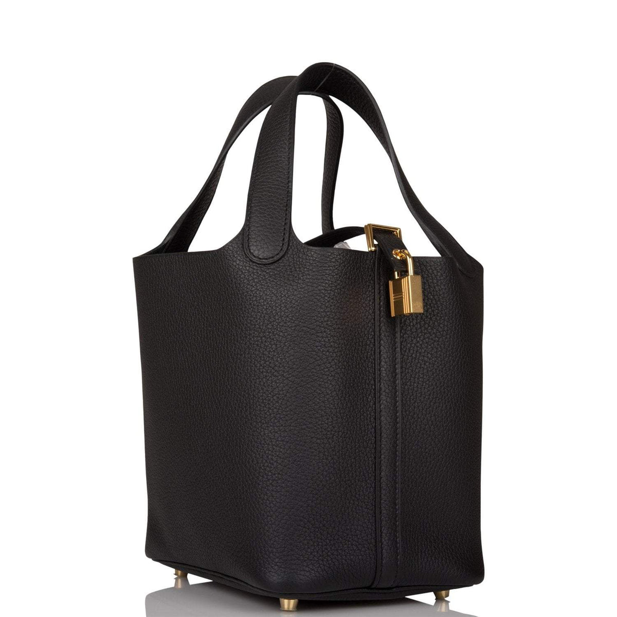 Hermes Black Clemence Picotin Lock 18cm Gold Hardware Hermes