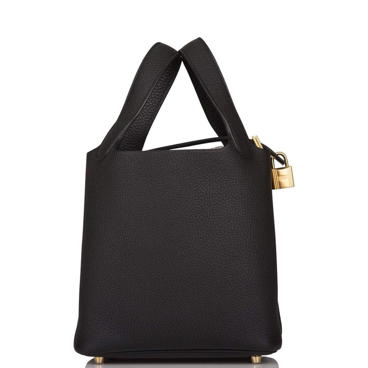 Hermes Black Clemence Picotin Lock 18cm Gold Hardware Hermes