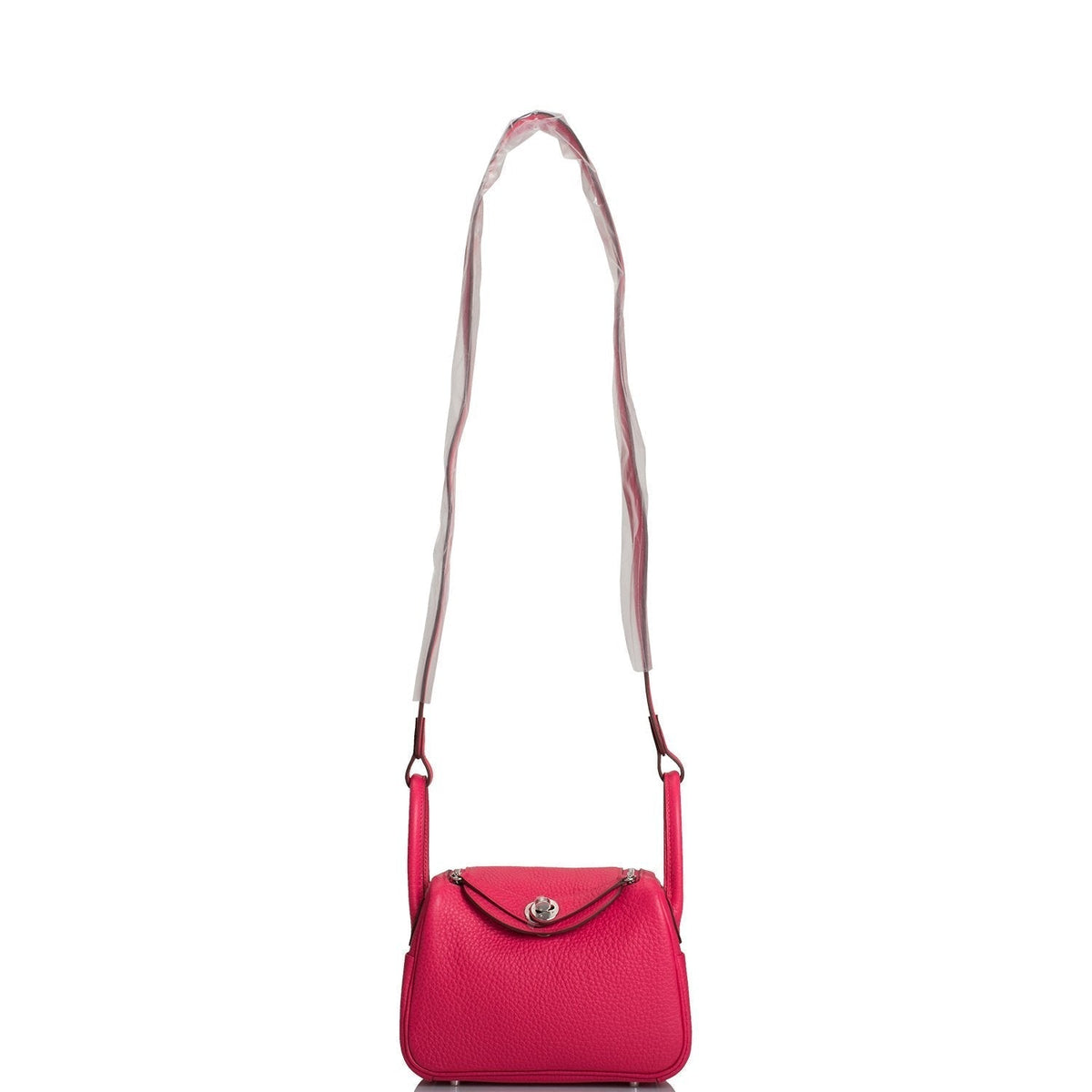 Hermes Rose Extreme Clemence Mini Lindy Palladium Hardware Hermes