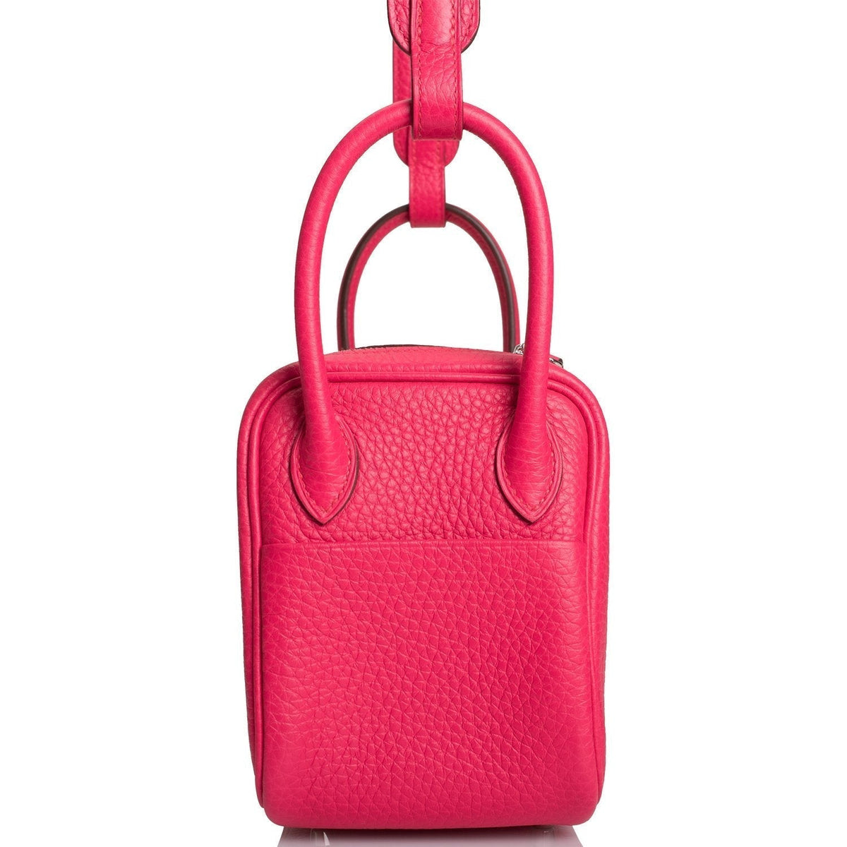 Hermes Rose Extreme Clemence Mini Lindy Palladium Hardware Hermes