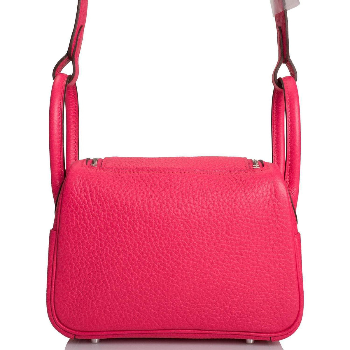 Hermes Rose Extreme Clemence Mini Lindy Palladium Hardware Hermes