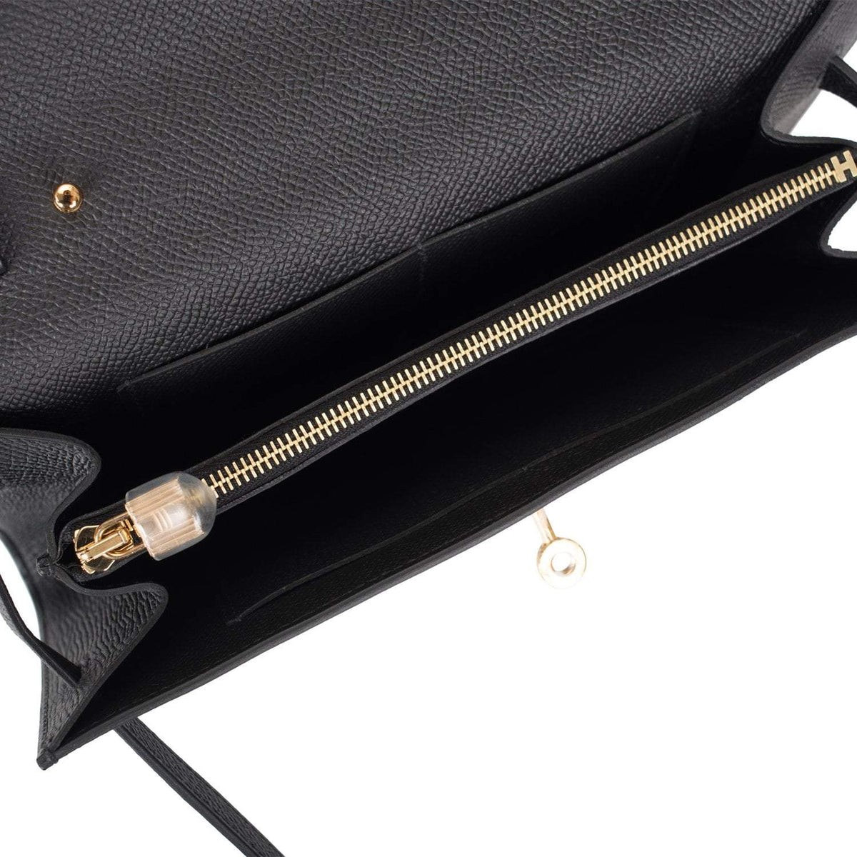 Hermes Black Epsom Kelly Wallet To Go Gold Hardware Hermes