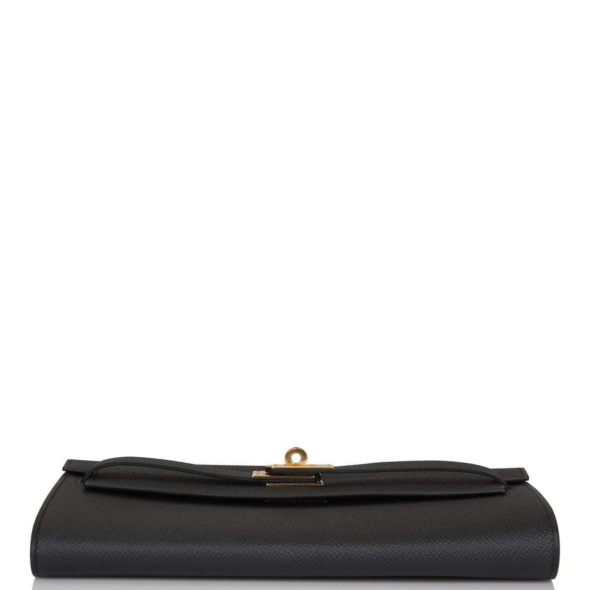 Hermes Black Epsom Kelly Wallet To Go Gold Hardware Hermes