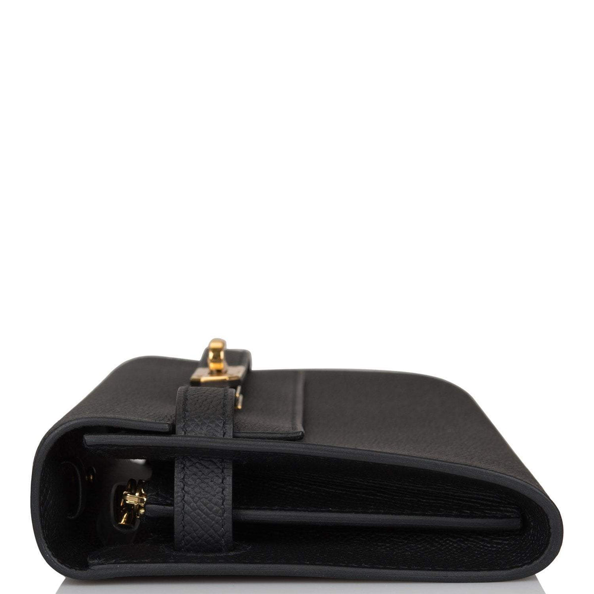 Hermes Black Epsom Kelly Wallet To Go Gold Hardware Hermes