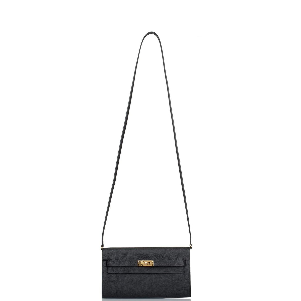 Hermes Black Epsom Kelly Wallet To Go Gold Hardware Hermes