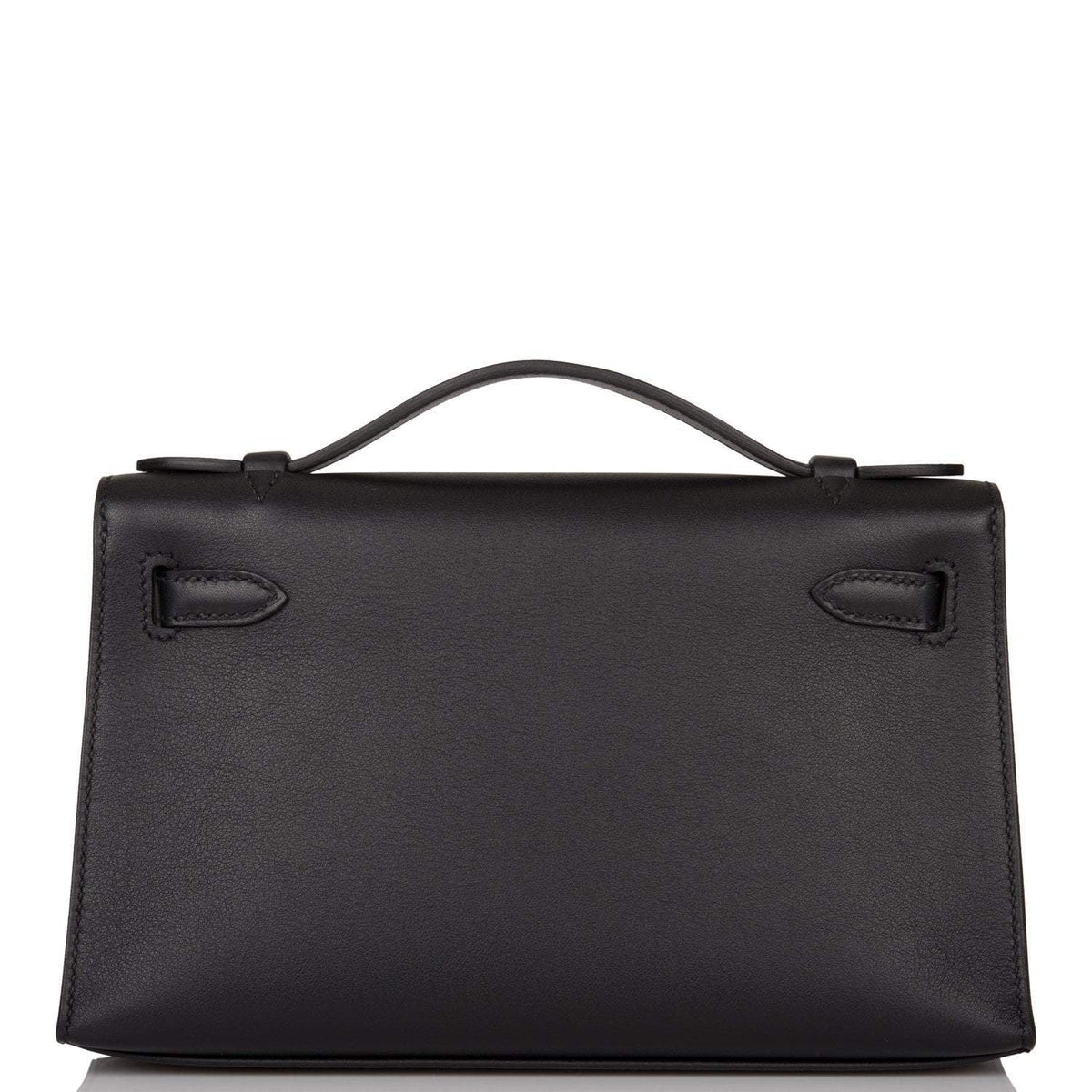 Hermes Black Swift Mini Kelly Pochette Rose Gold Hardware Hermes
