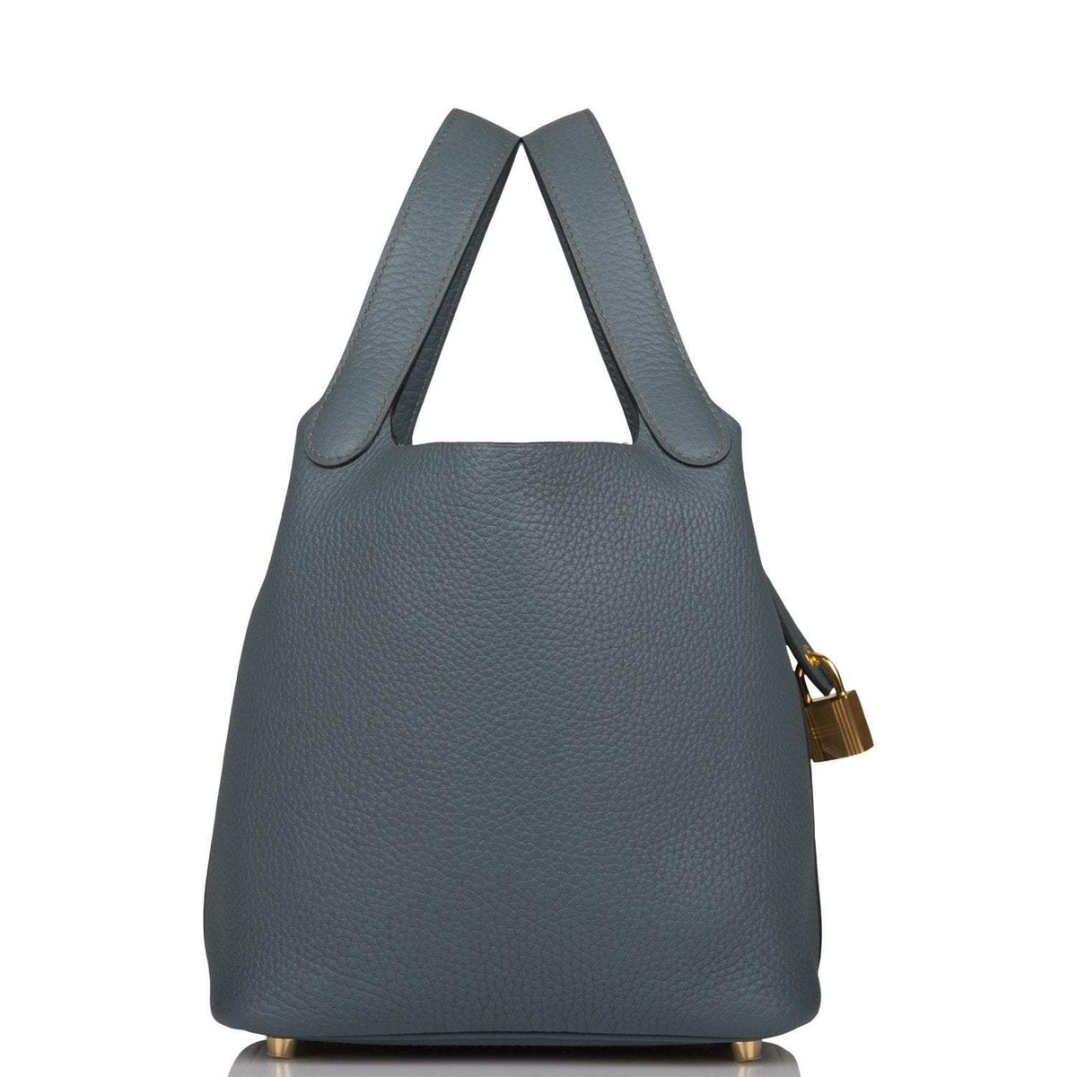 Hermes Bleu Orage Clemence Picotin Lock 18cm Gold Hardware Hermes