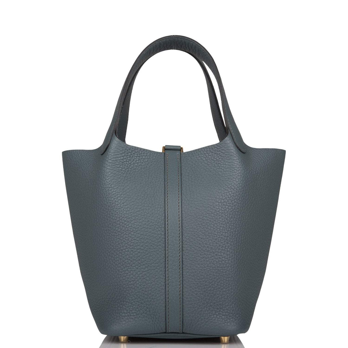Hermes Bleu Orage Clemence Picotin Lock 18cm Gold Hardware Hermes