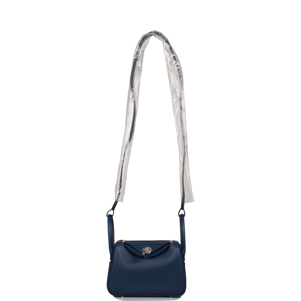 Hermes Bleu Navy Verso Swift Mini Lindy Palladium Hardware BagAg